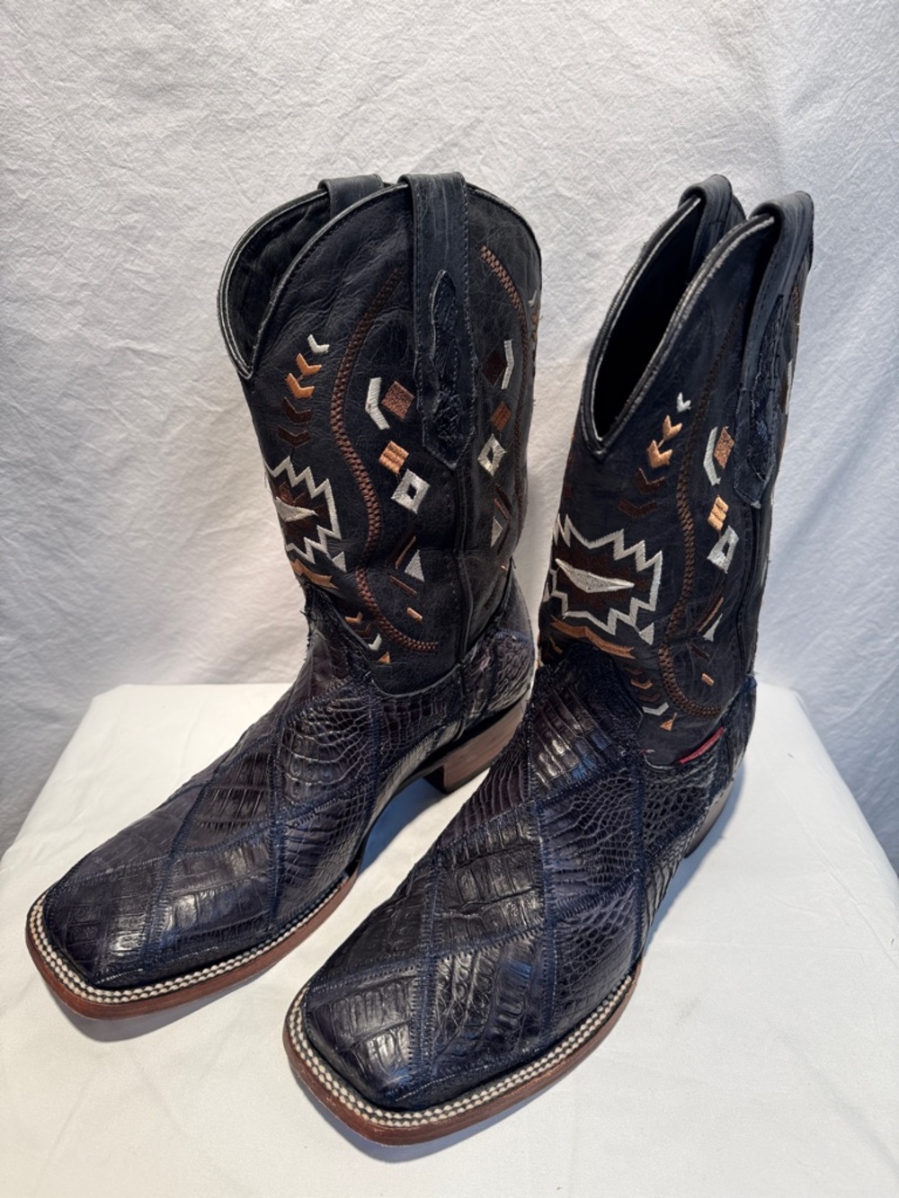 Texas Country Men's Black Western Cowboy Leather Boots